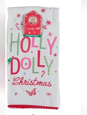 Set of 2 NWT Dolly Parton Christmas Kitchen Towels.